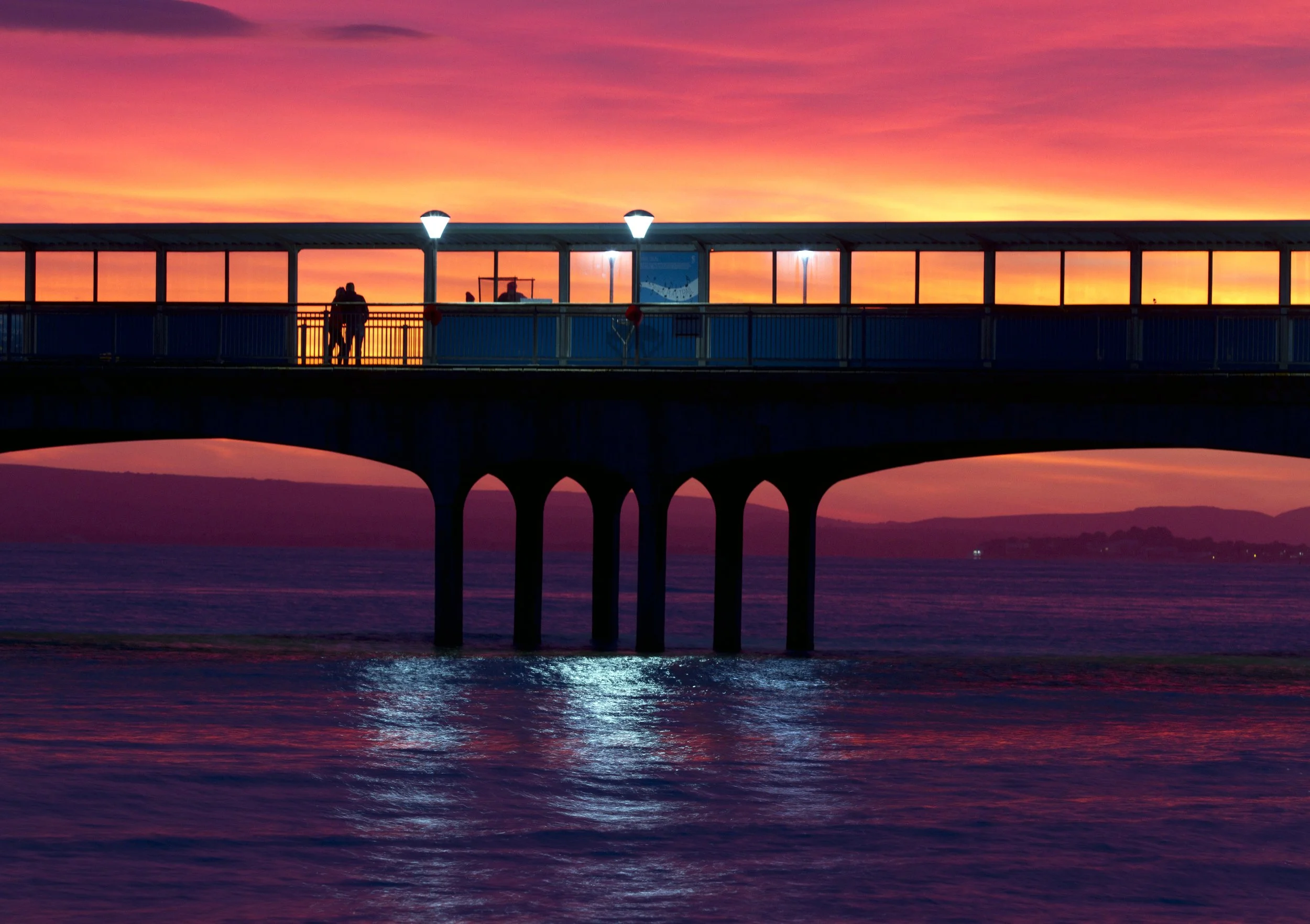 Sky explosion and love over Boscombe pier