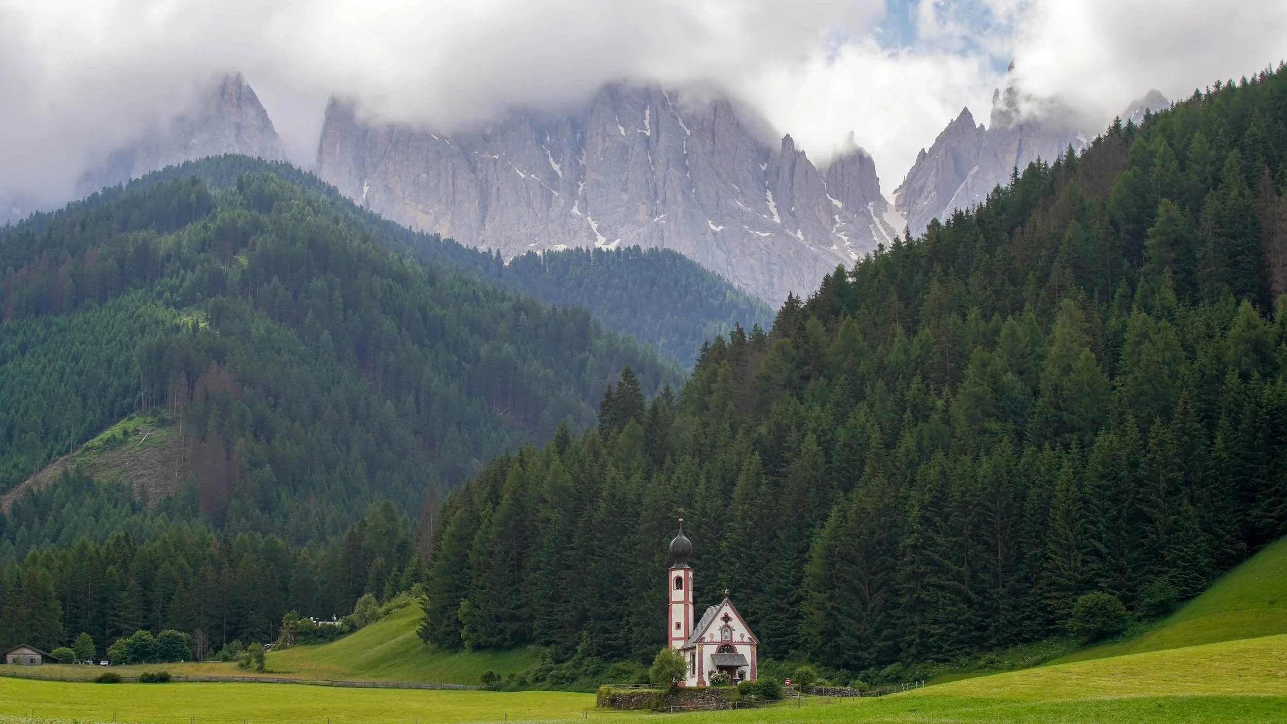 St John church in the Dolomites