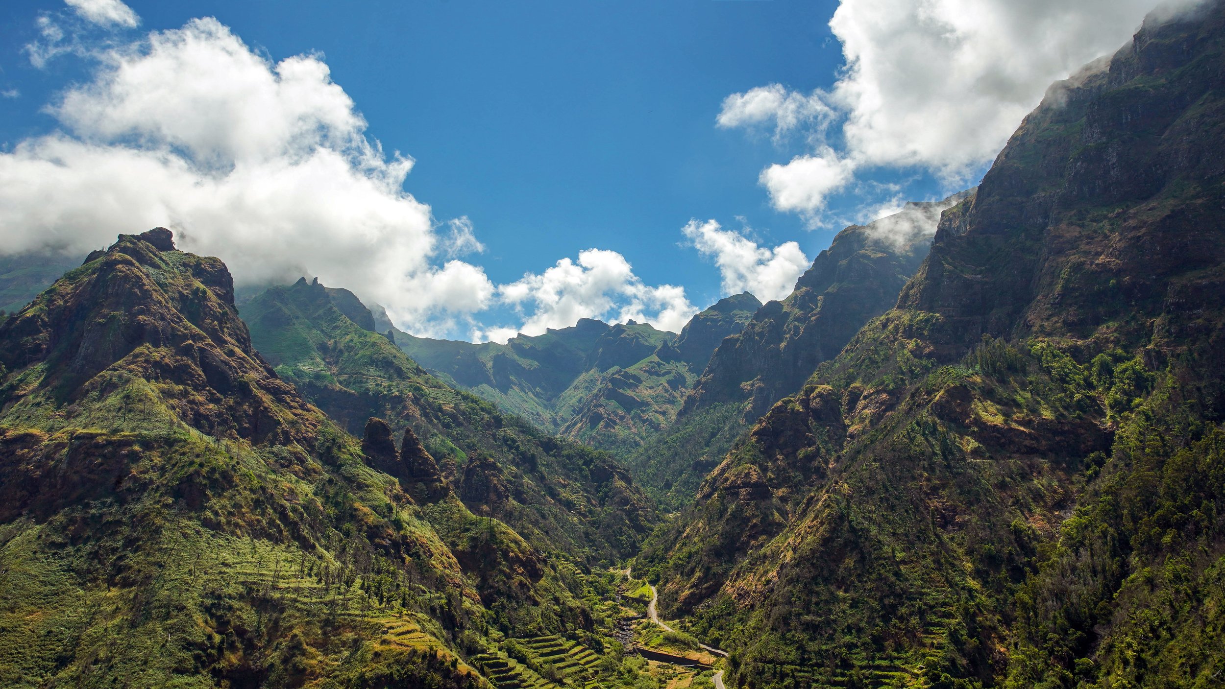 Beautiful views at Terra grande lookout in Madeira