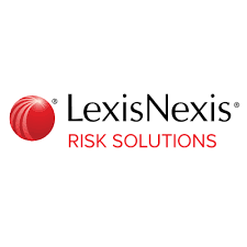 LexisNexis Risk Solutions logo with red globe icon, text in black and red.