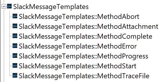 Sub-method library with attractive, well-organized message templates