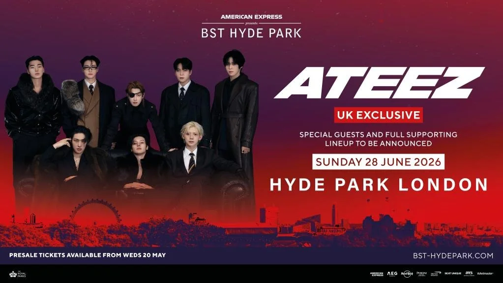 ATEEZ ANNOUNCED AS UK EXCLUSIVE HEADLINERS FOR BST HYDE PARK 2026
