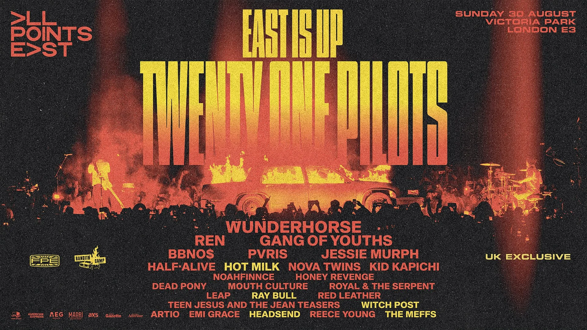 ALL POINTS EAST 2026 - MORE ACTS ANNOUNCED TO SUPPORT TWENTY ONE PILOTS