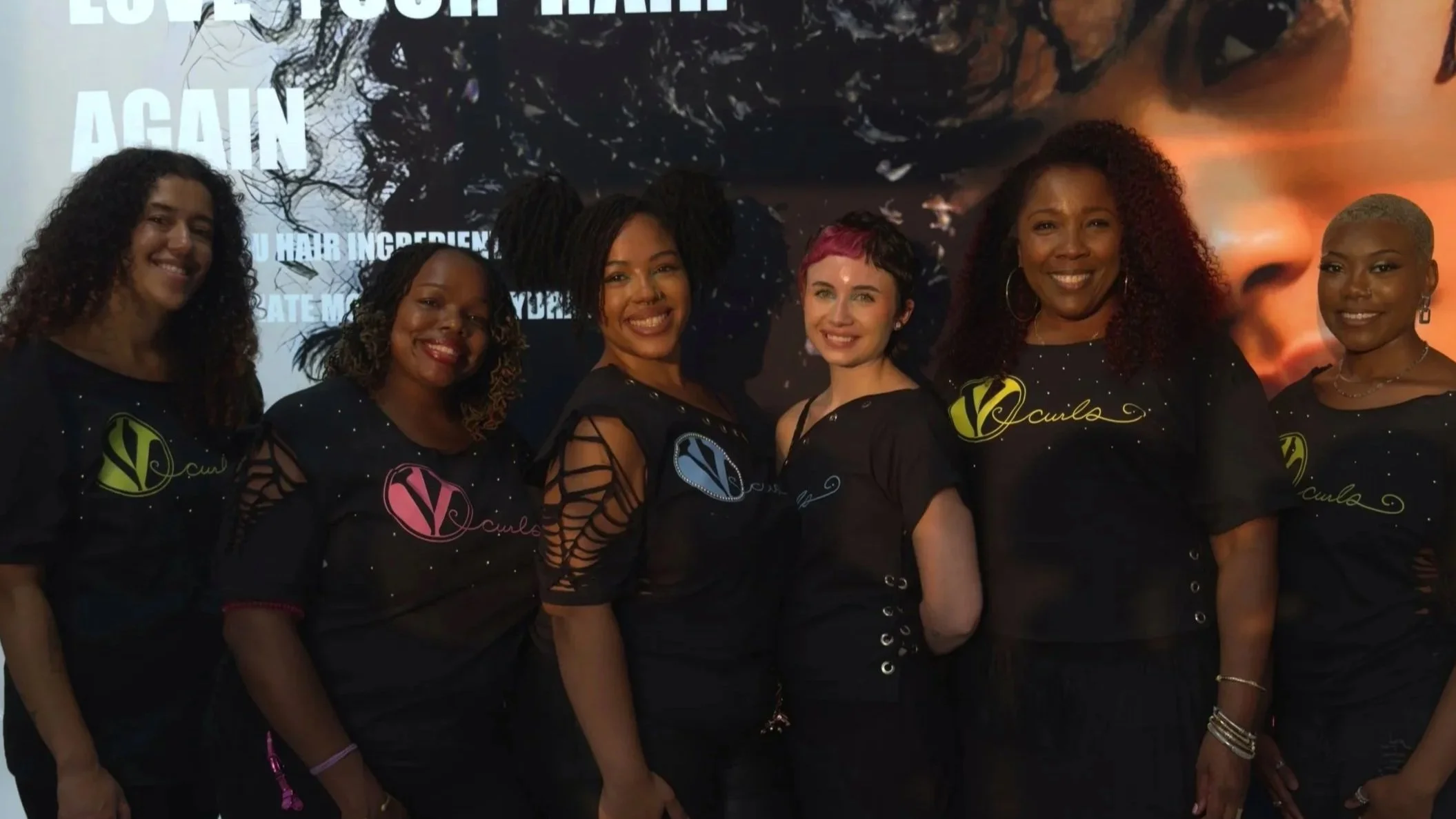 From left, Versus Salon’s Certified Matrix Color Experts Alé, Niecy, Le’Stancia, Madison, Michelle and Bria in Virginia Beach, Virginia.