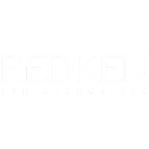Redken logo with the text "Redken, 5th Avenue NYC" in white on a black background.