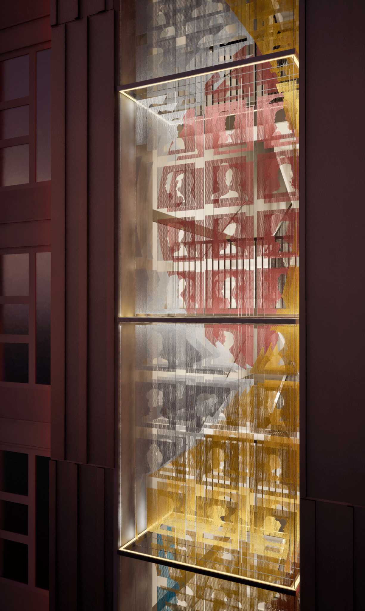 Figurative Tapestry is a public art installation in Oakland celebrating community identity through layered portrait panels and immersive design.