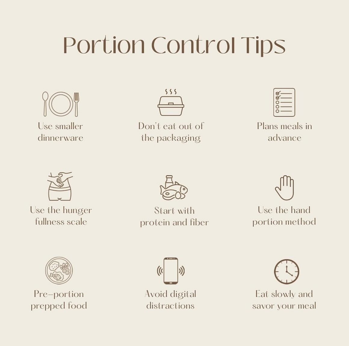 Mastering the art of portion control🍽️✨ Small changes, big impact!
Here are some tips to help you navigate your plate with ease!