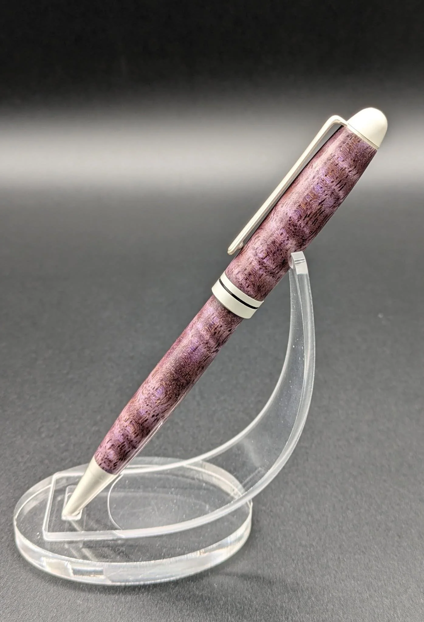 Euro made from Purple Dyed Curly Mango