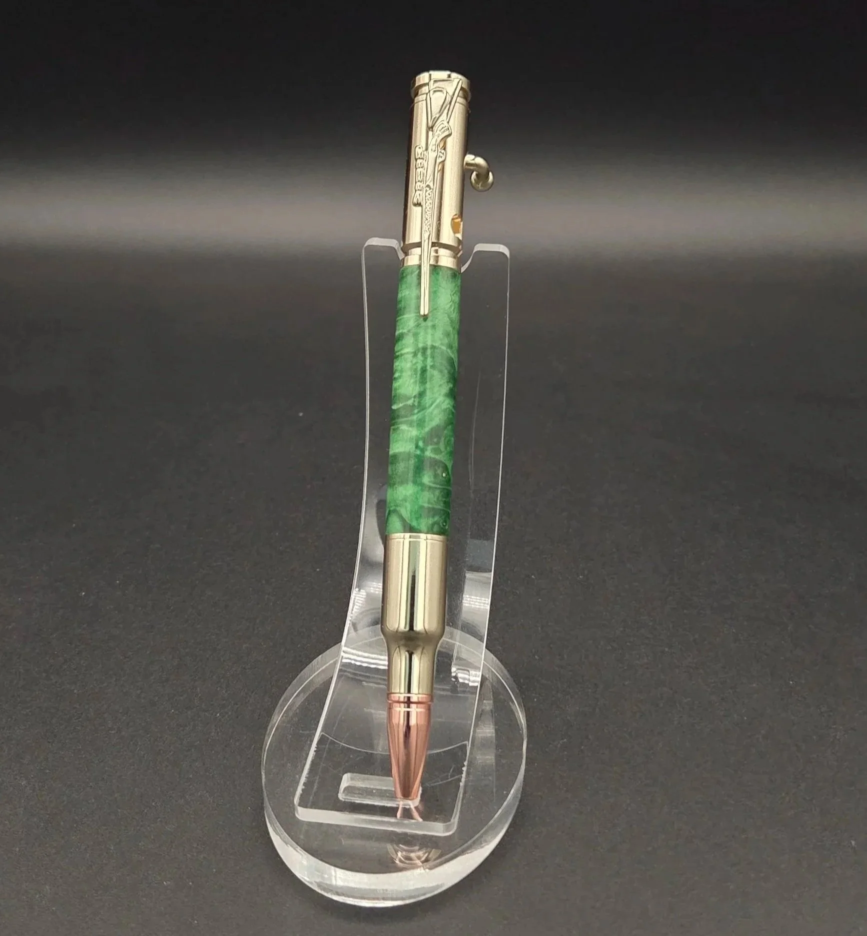 Bolt Action made from Green Dyed Box Elder Burl
