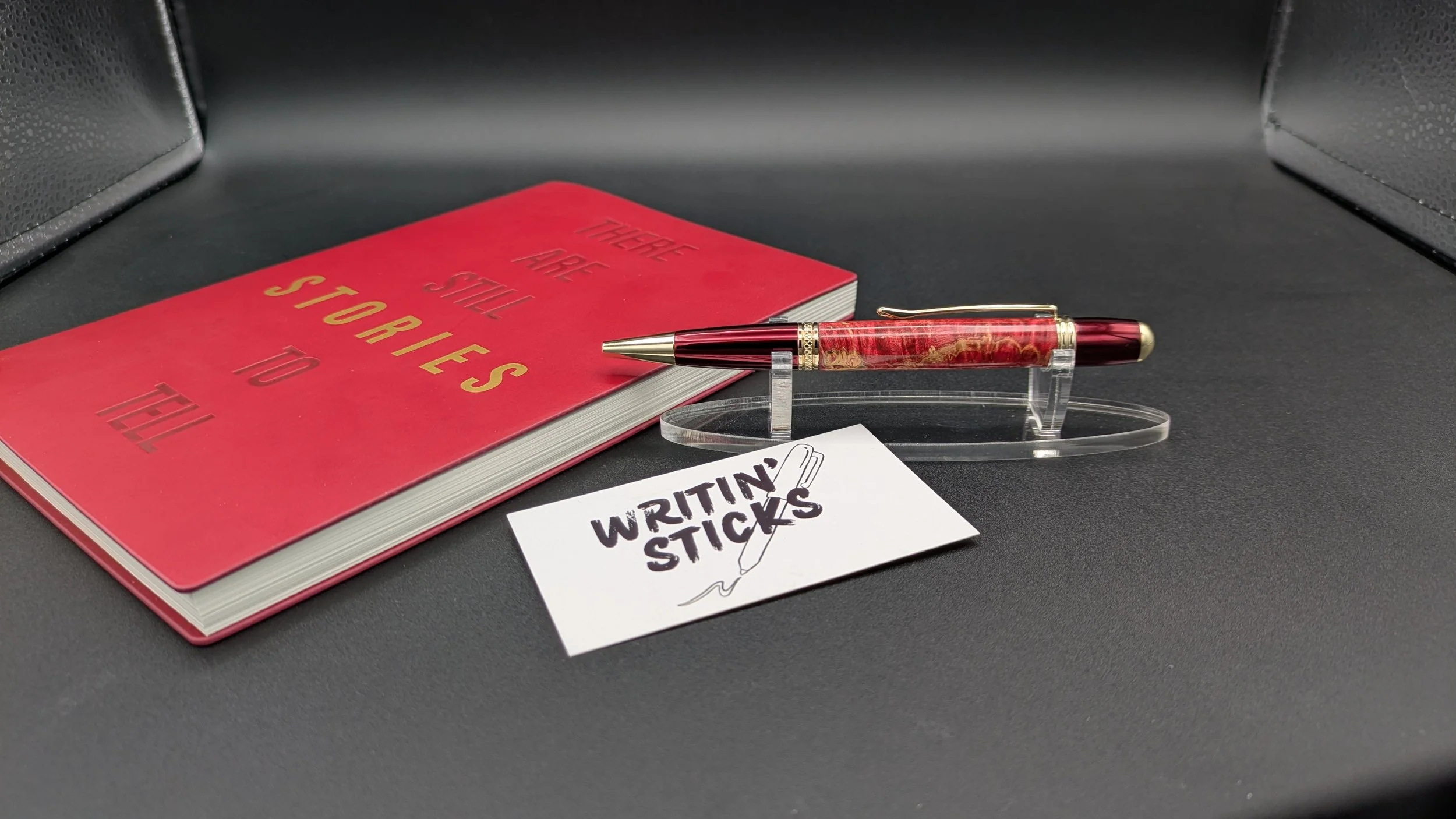 Monarch made from Red Dyed Box Elder Burl