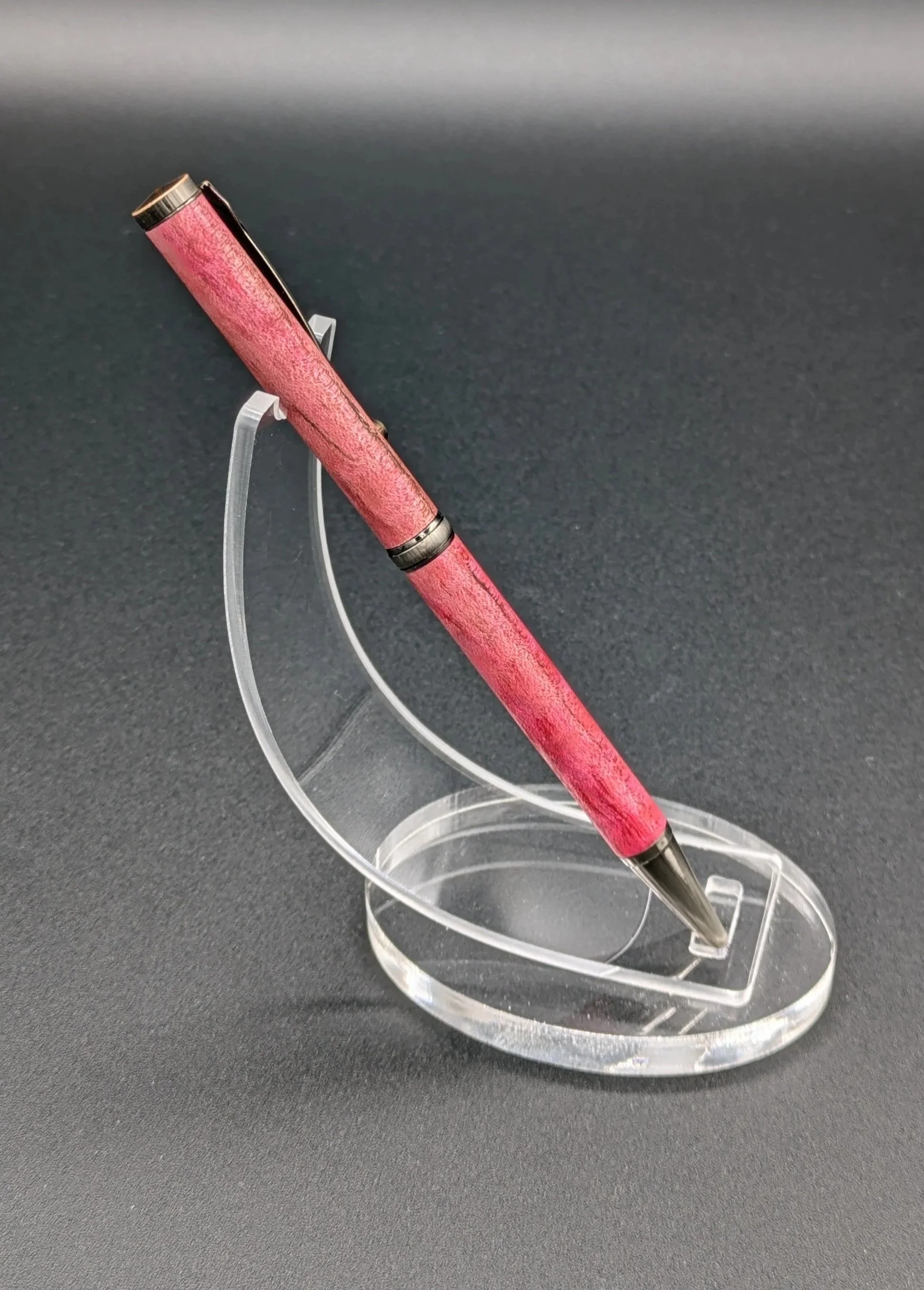 Slim made from Pink Dyed Curly Maple