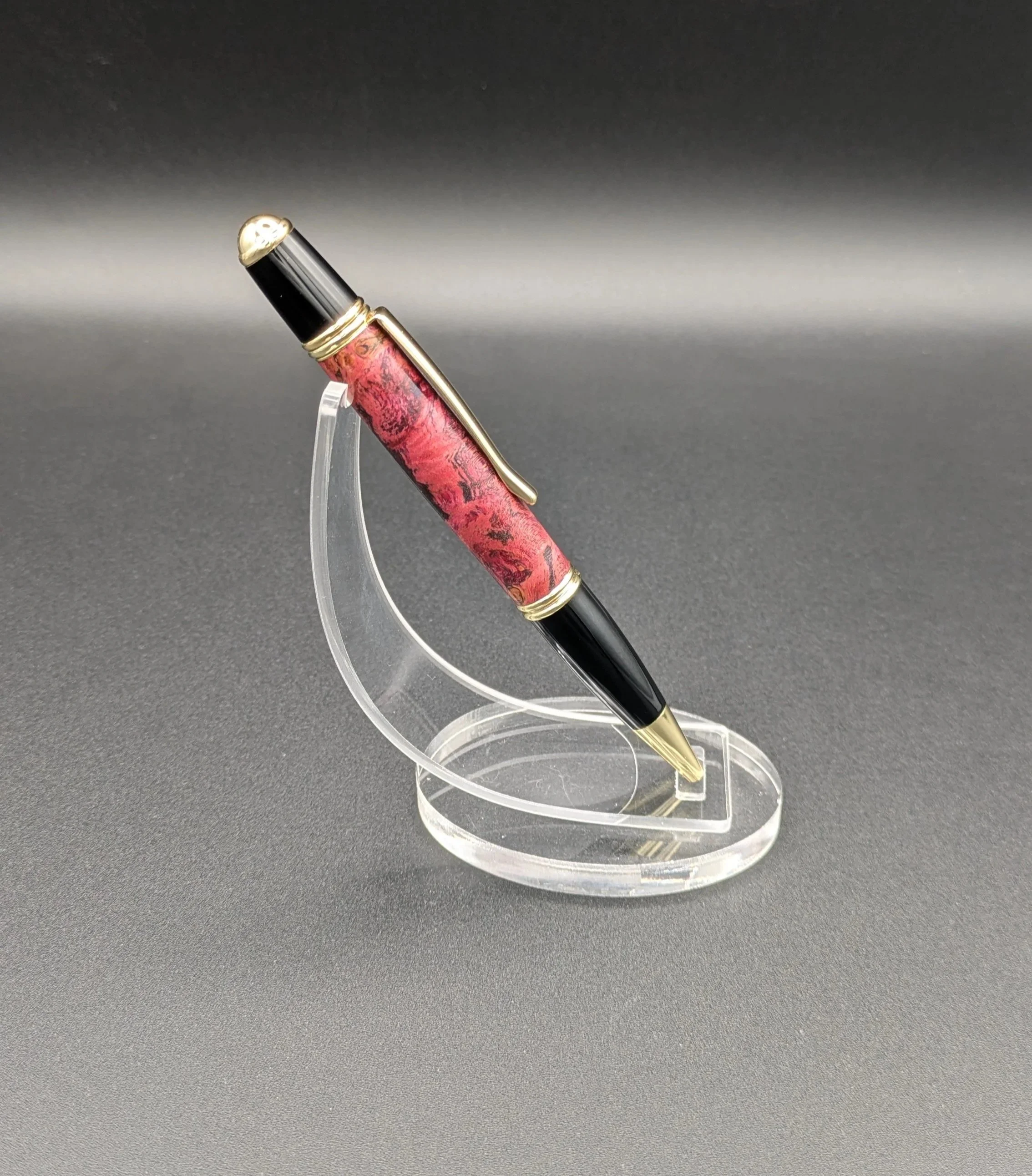 Gatsby made from Pink and Blue Dyed Maple Burl