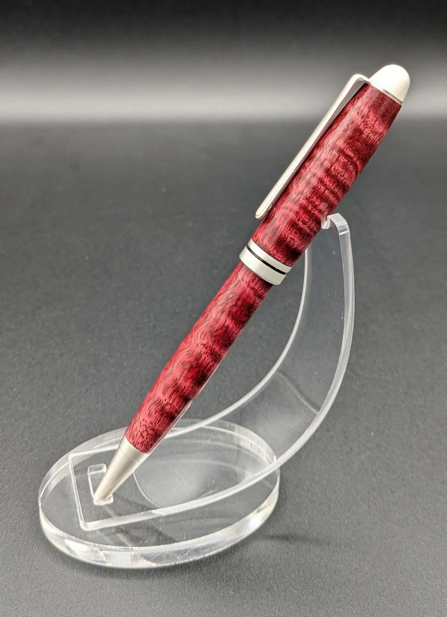 Euro made from Red Dyed Curly Mango