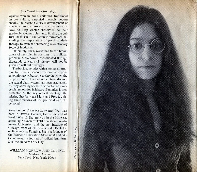 Photo of the back cover of The Dialectic of Sex