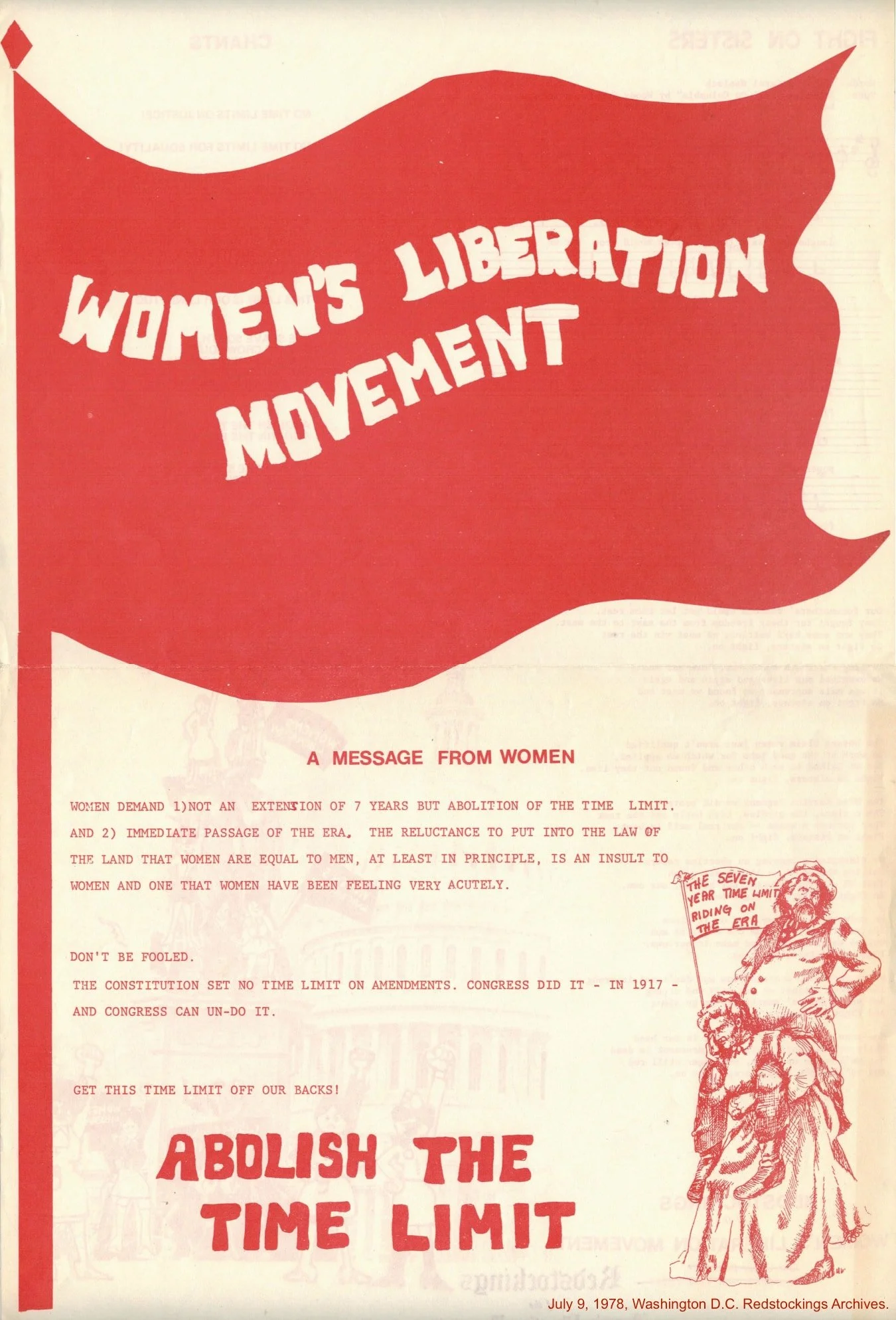 Image of poster to abolish the ERA time limit