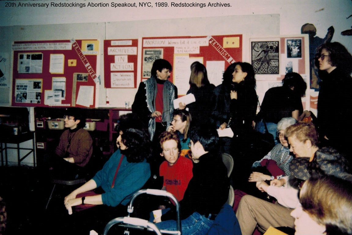 Photo of attendants at the 20th Anniversary Abortion Speakout