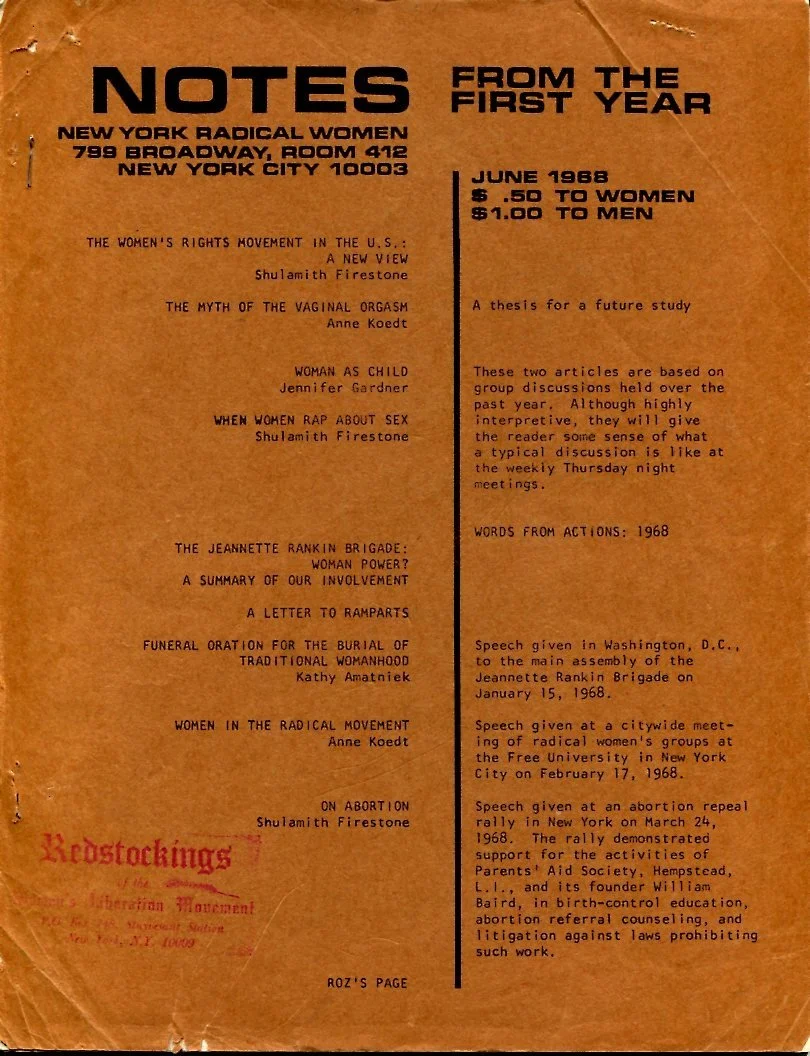 Image of first cover of Notes From The First Year journal