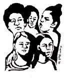 Illustration of five women