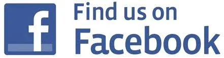 Find us on Facebook with logo image