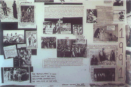 Photo of display Redstockings made about the first Gulf War