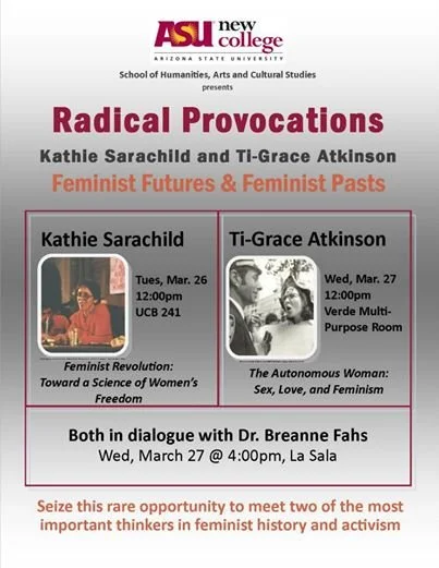 Flyer for Radical Provocations talk at Arizona State University