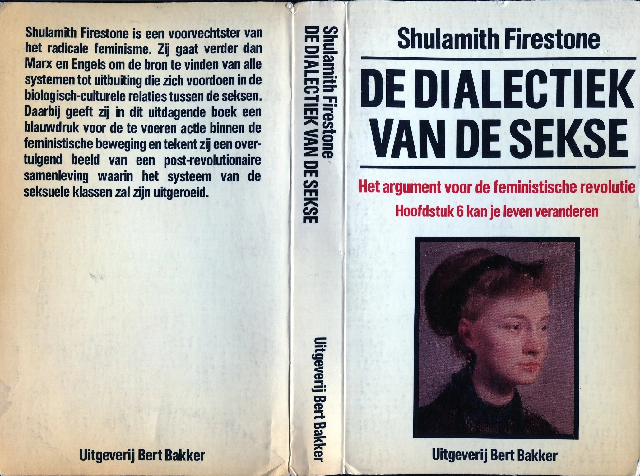 Photo of front and back cover of the Dutch version of The Dialectic of Sex