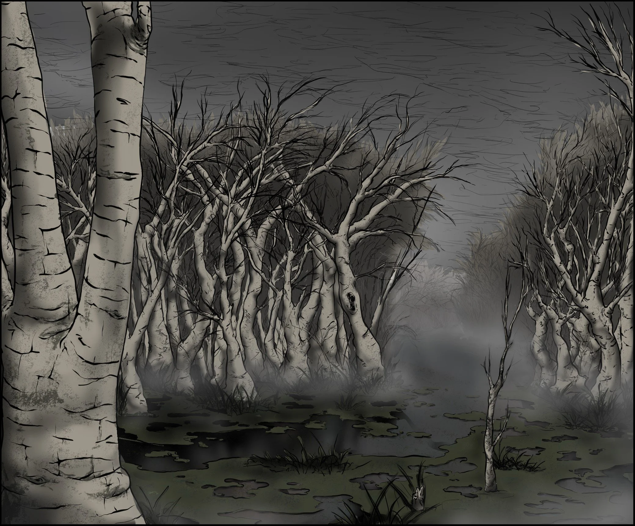 Great Swamp which surrounds the city of Silt. - If there is danger to be found here it is from the sky, not the earth. - Part of the Monstrous World.