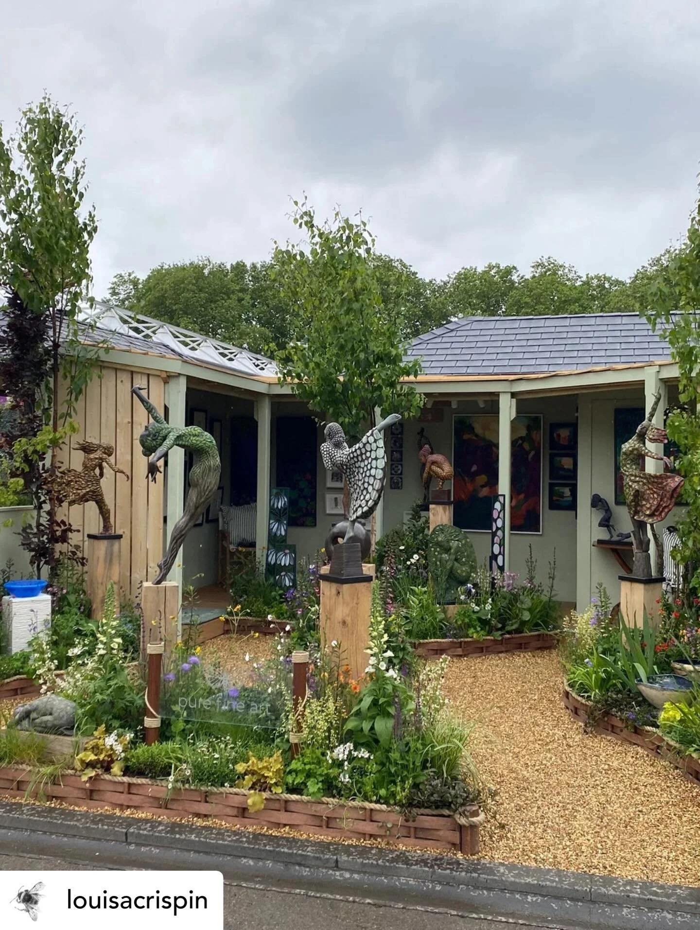 Beautiful set of images captured by @louisacrispin of the @pureartsgroup garden @the_rhs Chelsea Flower Show. I am so looking forward to seeing it in real life tomorrow. 😍😍

An amazing team of artists and collaborators worked with the fabulous @les