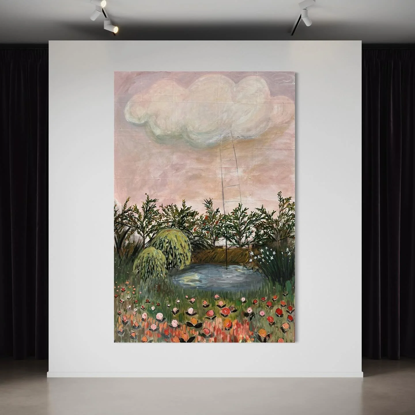 &ldquo;Talk to Me&rdquo; by Amy Henry Centola. A monumental and textured 72x48 mixed media on panel piece which would be the talking point in any space. It&rsquo;s all in the details and there are plenty of them in this wonderful painting. Message us