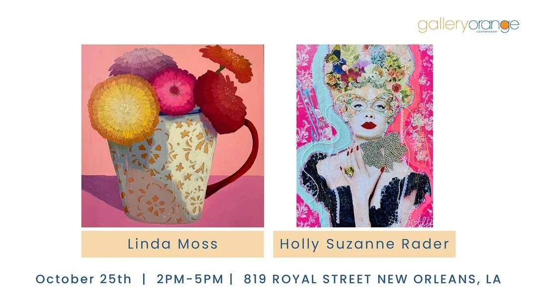 THIS SATURDAY join us for a fun afternoon pop-up with @hollywould_studios and @lindamoss_art 🪄 👻 🎃 2-5PM pre- @kreweofboo in the French Quarter at Gallery Orange