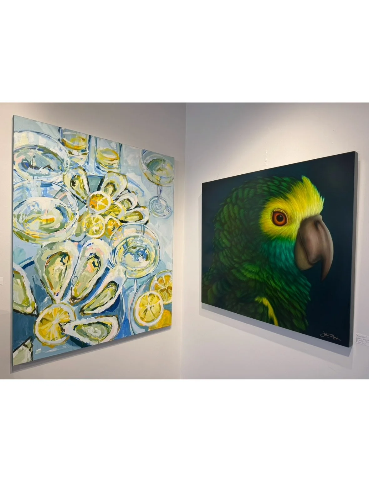 A beautifully unexpected pairing! Vibrant, fresh, and very Gallery Orange 🍊 

Artwork by Maddie Grace + Jason Horton