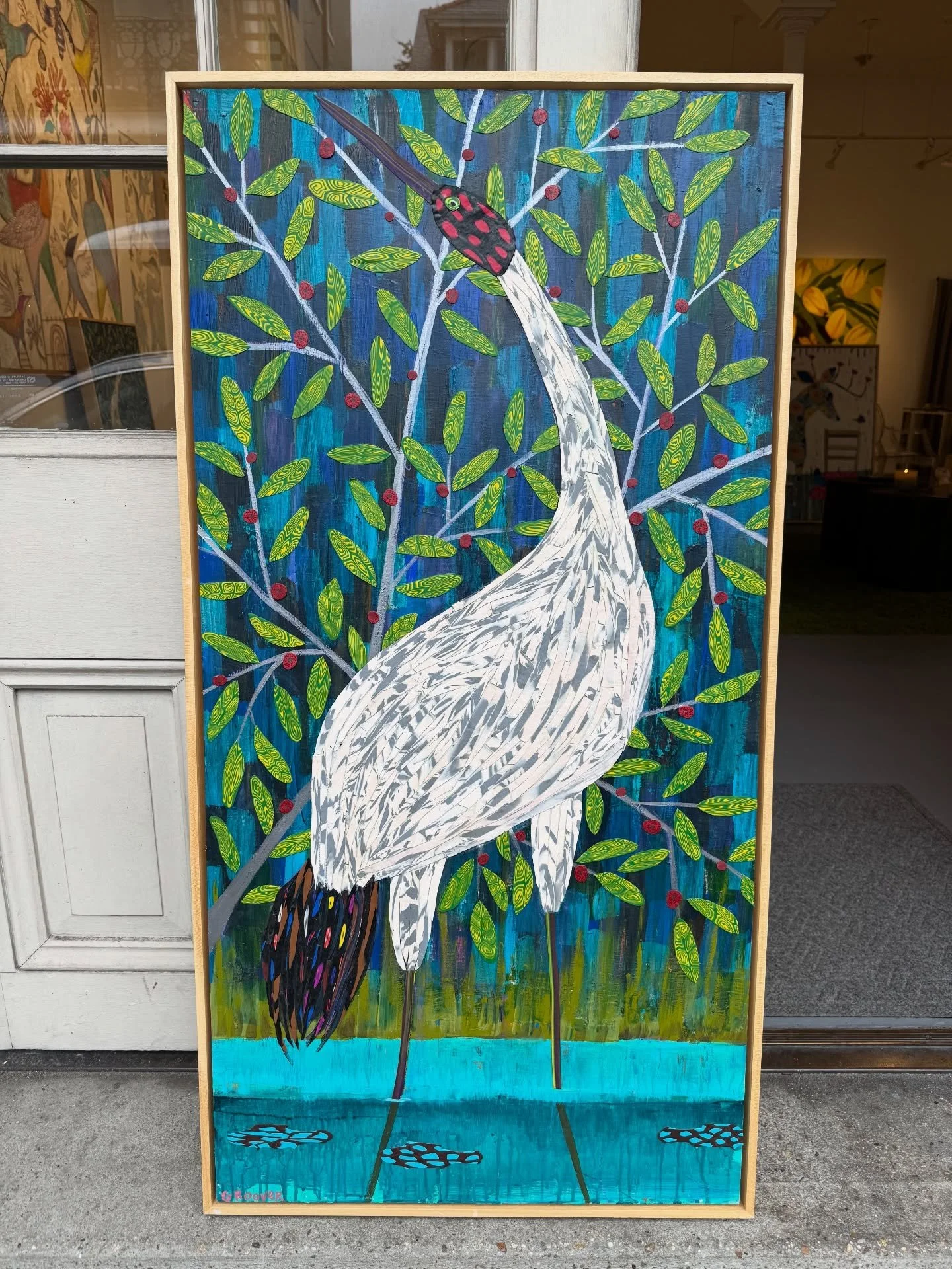 Birds this nice, we&rsquo;re posting them twice 🦩🦩
These new polymer clay and acrylic arrivals just landed and are available individually or as the most charming little flock.

A set of two 48&times;36 cranes and three 24&times;12 birds on branches