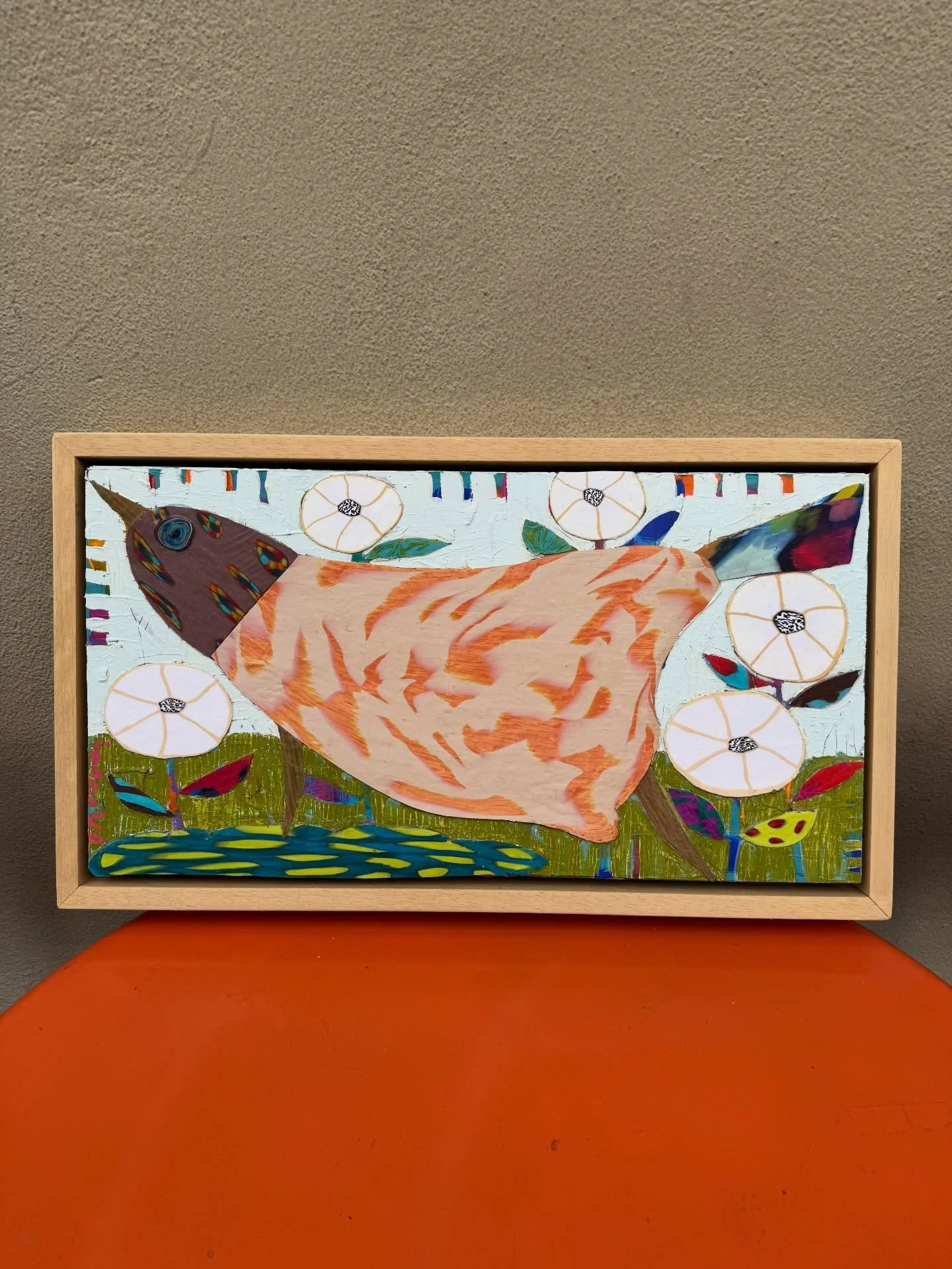 We love a small work that holds its own 🧡 Textural details and playful color bring this acrylic + polymer clay piece to life.

Original, full of personality and priced under $500 including delivery. 

Shop our entire collection now and receive compl