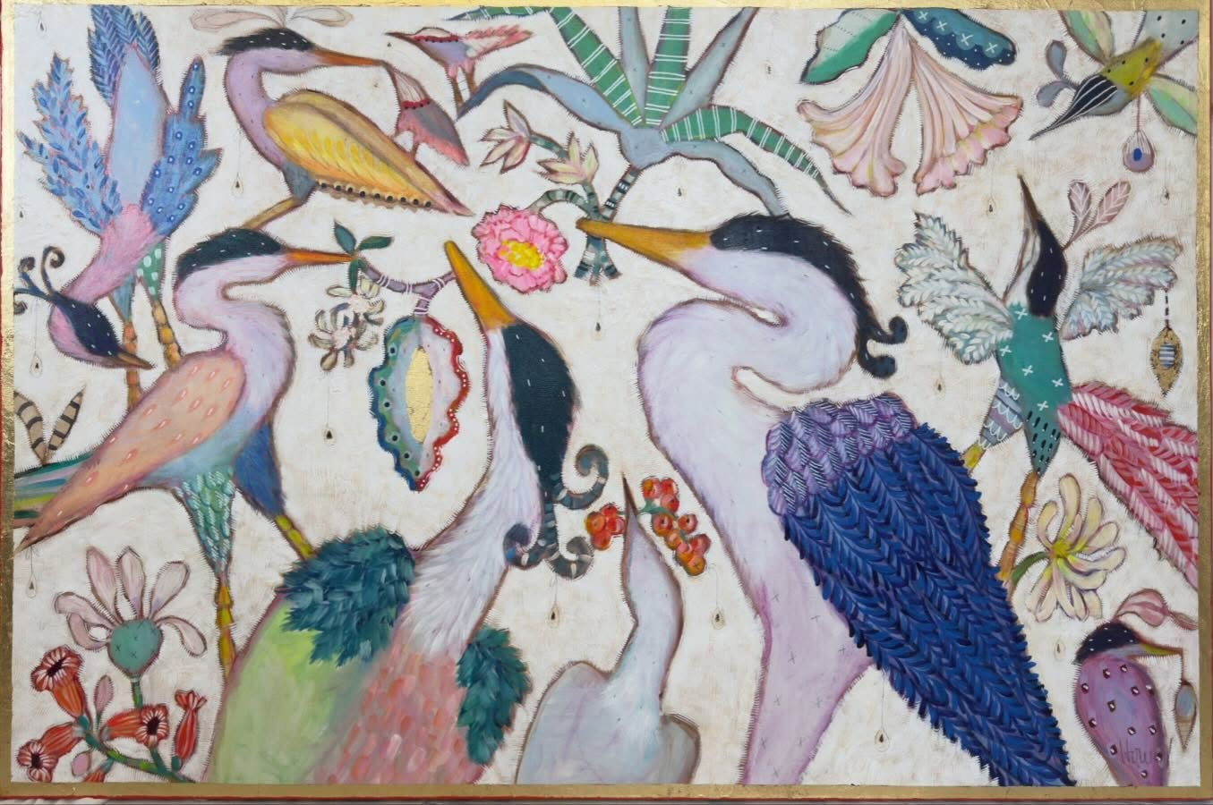 A brand new 40x60 painting on panel by Gretchen Weller Howard called &ldquo;Majestic&rdquo; and you can see why. Swoon. Message us for details on this stunning piece #gretchenwellerhoward #40x60 #neworleansartists