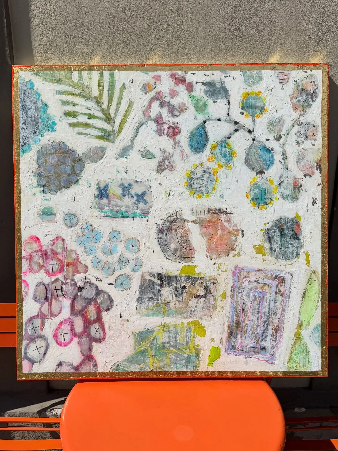 From our beloved Gretchen Weller Howard 🧡 comes a beautiful variation on the paintings we know and love.

Unexpected yet entirely her own, this 36x36" complementary piece still carries her unmistakable hand.

Only one exists ... perfect for the