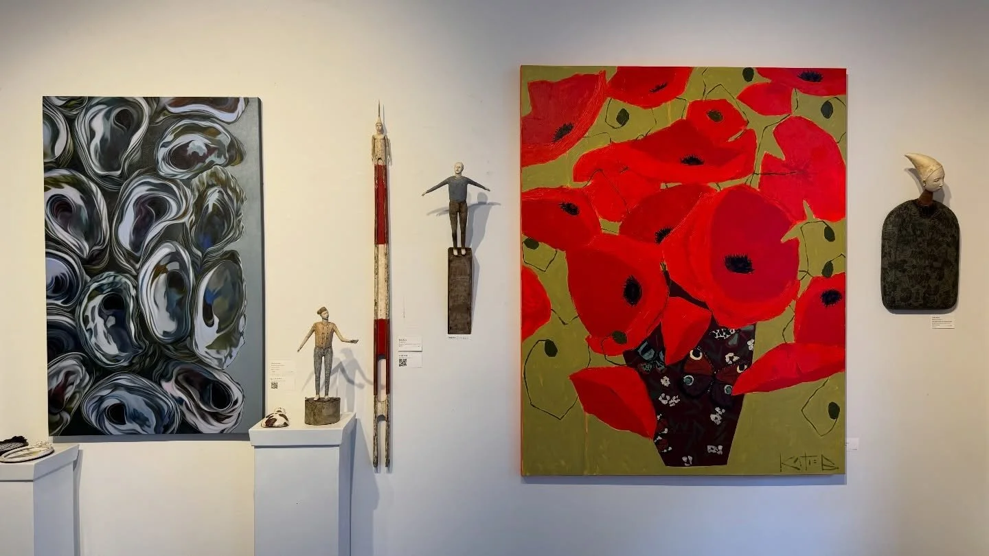 Three distinct voices. One French Quarter wall.

Carlos Lopez&rsquo;s oysters bring the Gulf to the gallery. Cathy Rose's figurative sculptures adds dimension. Katie Brown&rsquo;s florals energize the space with scale and color.

This is the kind of 