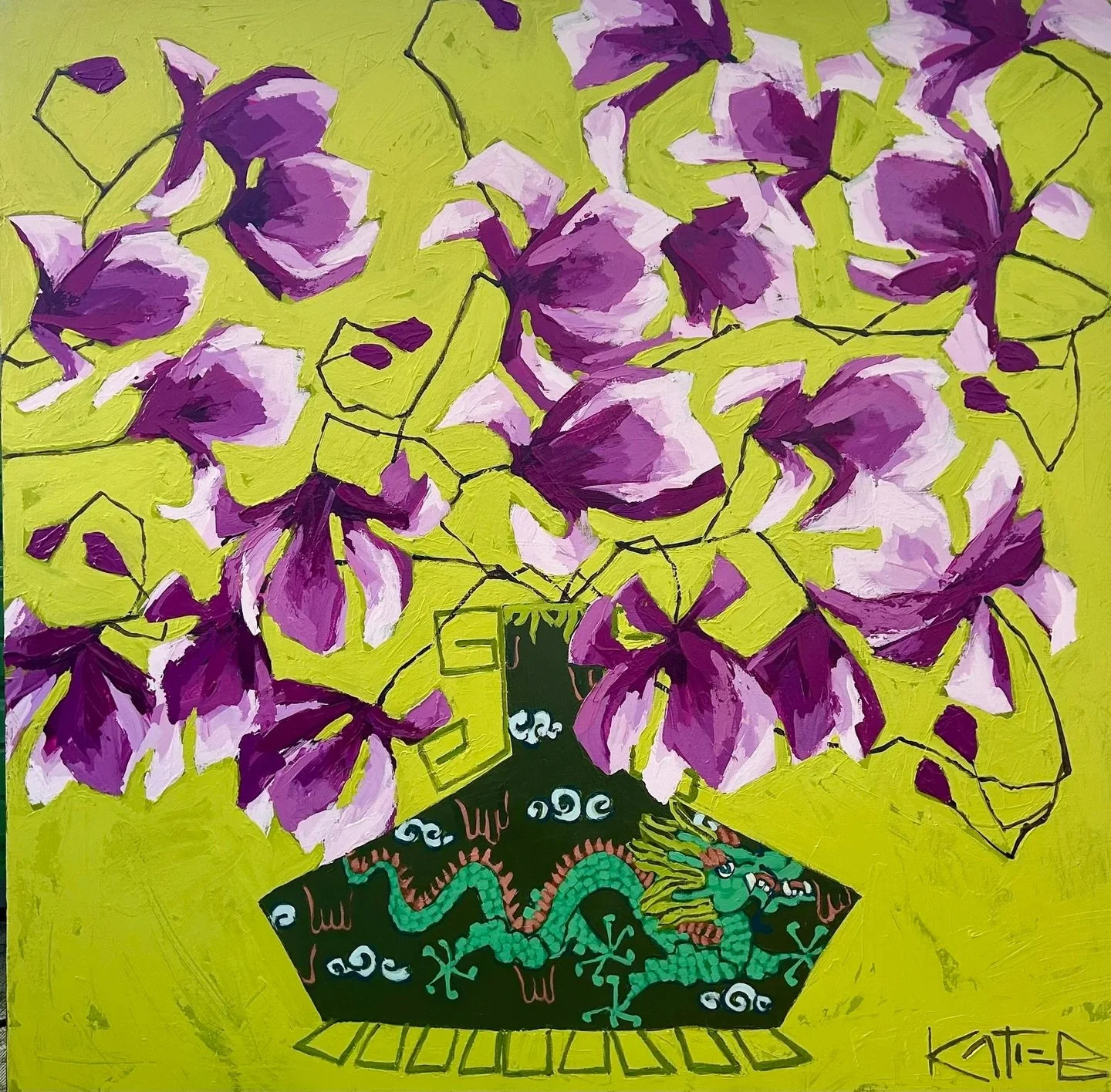 Japanese Magnolia in full bloom 🌸 a striking 48x48" from Katie Brown

We&rsquo;re genuinely surprised this one hasn't been scooped up. Sometimes the right piece is simply waiting for the right collector 🍊