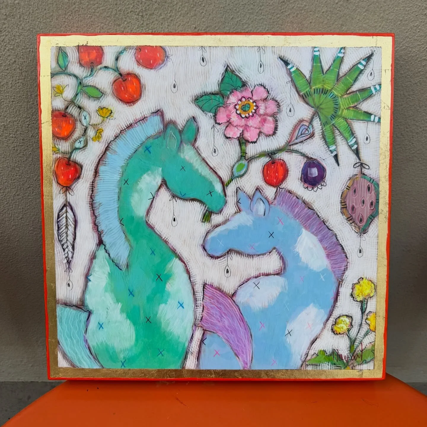 &ldquo;For You Only&rdquo; is a charming petite painting which carries that unmistakable Gretchen language ✨ Her horses appear only occasionally and rarely stay available for long.
 
14x14" $1,200 with complimentary shipping this weekend with co