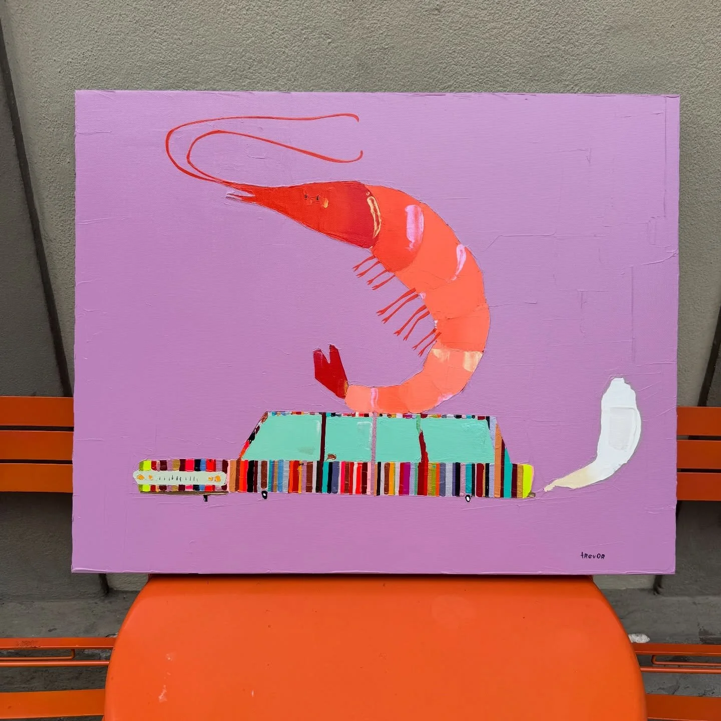 A little midweek momentum 🦐💨 Fantastically fun and painted with impasto bravado, Trevor Mikula is the pick me up your Wednesday deserves