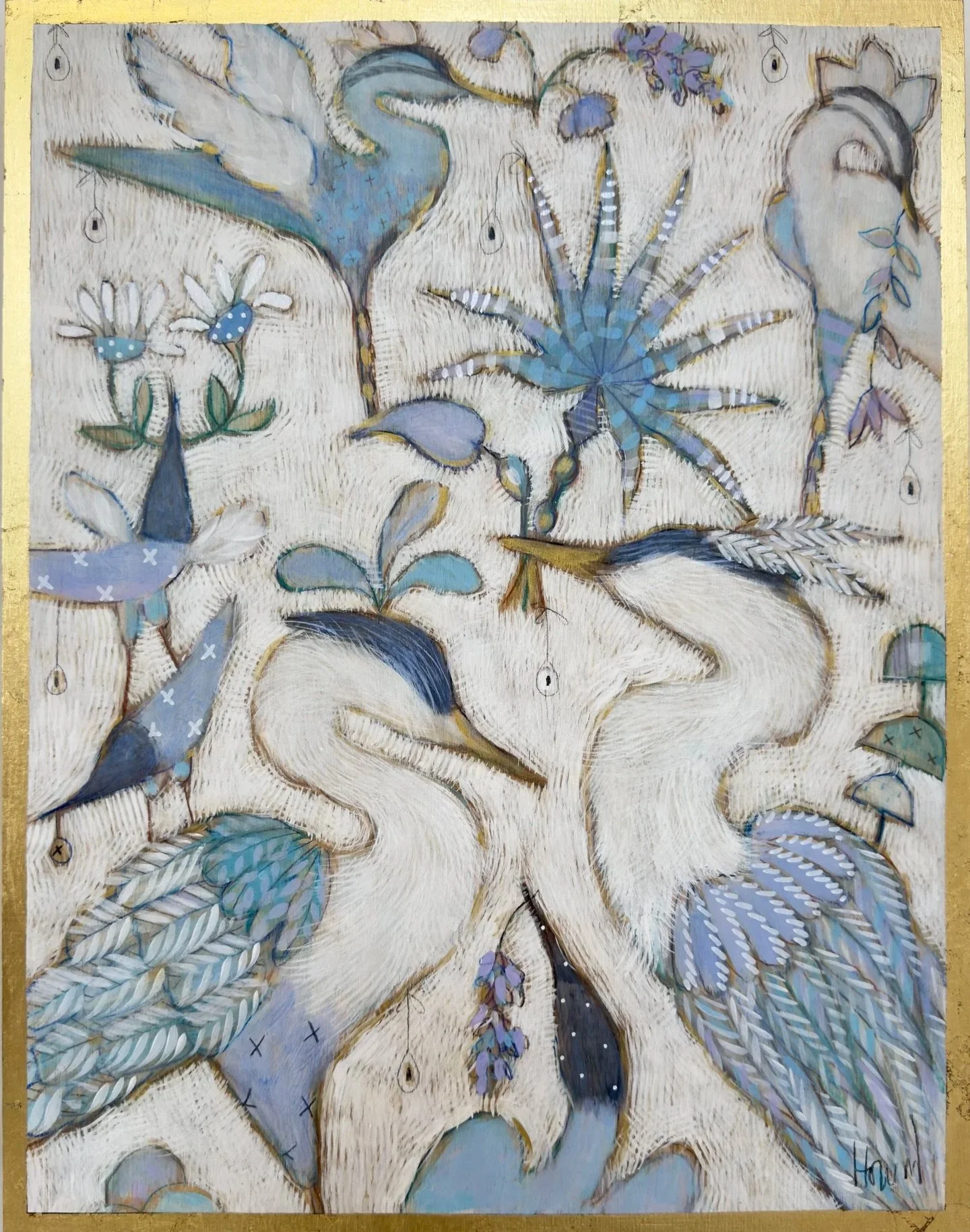 For those who&rsquo;ve been asking for smaller blue birds from Gretchen, now is the moment... a soft blue moment, times two !!

These 14&times;18&rdquo; paintings on panel balance delicacy with presence, ideal for an intimate space that deserve somet