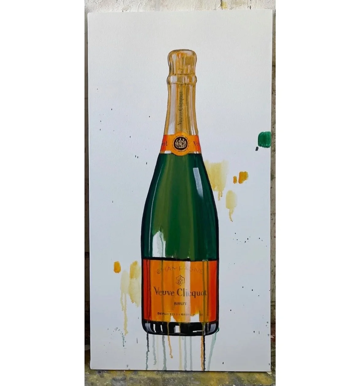 Fridays call for celebration 🥂🍾 ✨ A fresh collection of champagne bottles by Cape Town artist Kurt Pio is on its way.

24x48 inches &bull; acrylic on canvas
available now on our website 
or DM to reserve ahead of arrival