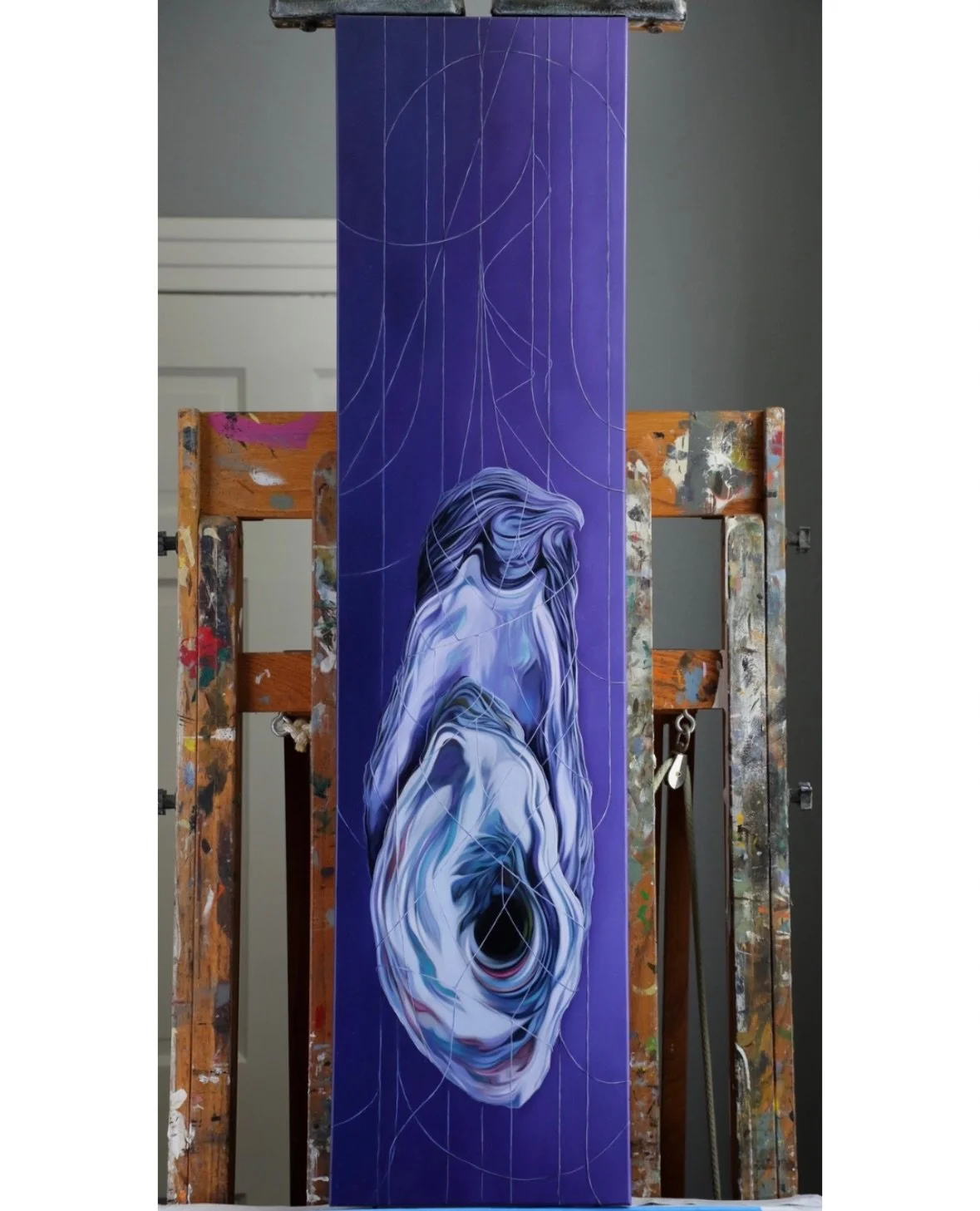 Fresh off Carlos's easel "Unbothered" a 48x12 inch oil on canvas painting.  A truly spectacular tall format piece that is perfect for a vertical space that needs impact! 

Available now. Reach out to make it yours.