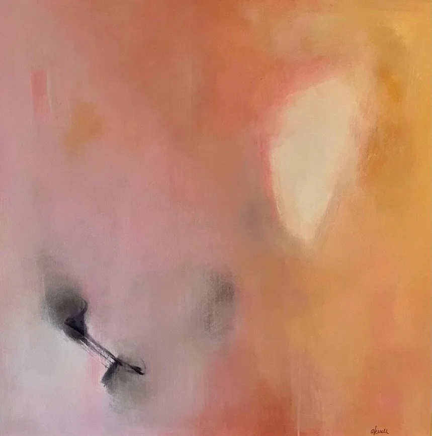 Pink Champagne I &amp; II 💕🥂 Two new 30 x 30&rdquo; works by Ashley Terrell for our Champagne Stroll. 

Stronger together, effortless apart.
Each under $2,000. Message to collect.