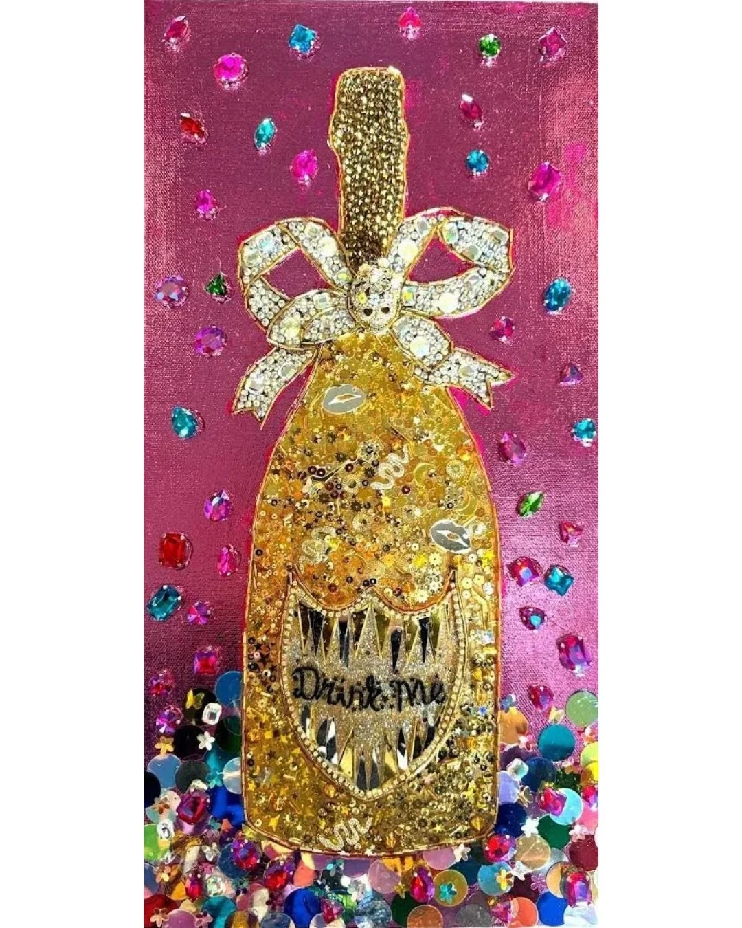 "Drink Me" by Holly Suzanne Rader 🍾 The artist's farewell tribute ...and sparkling reminder that celebration is a mindset ✨