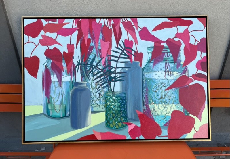 "Taking Root&rdquo; by Louisiana artist Linda Moss  captures the beauty of becoming, the slow, colorful process of settling in, stretching out, and growing toward the light 🌱 ☀️