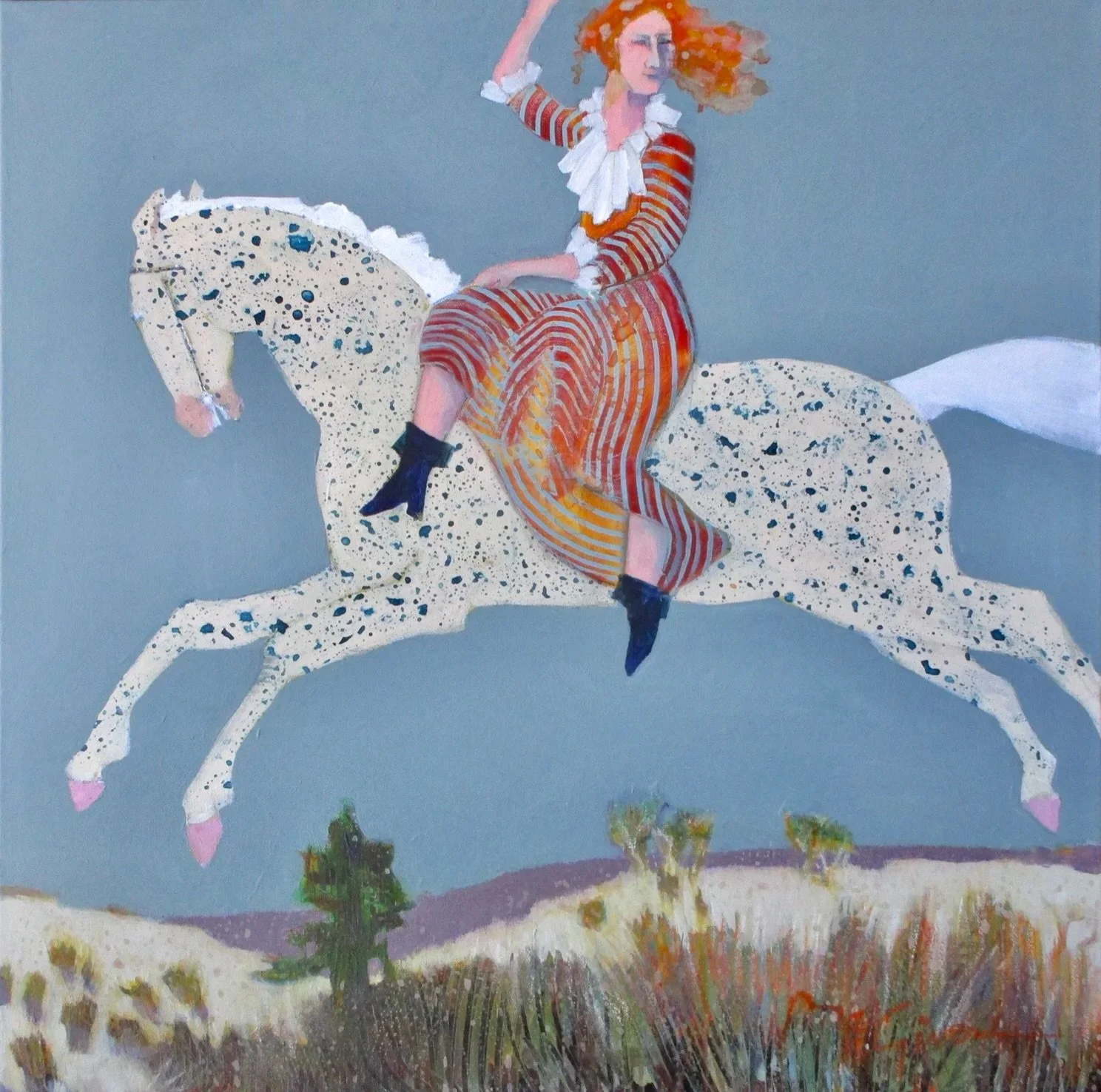 Full gallop into the world of Peggy McGivern 🐎 "Side Saddle" 24x24 inches 

View this piece and more imaginative contemporary originals from Peggy McGivern at our website and our our Magazine St Pop Up (through the end of May)