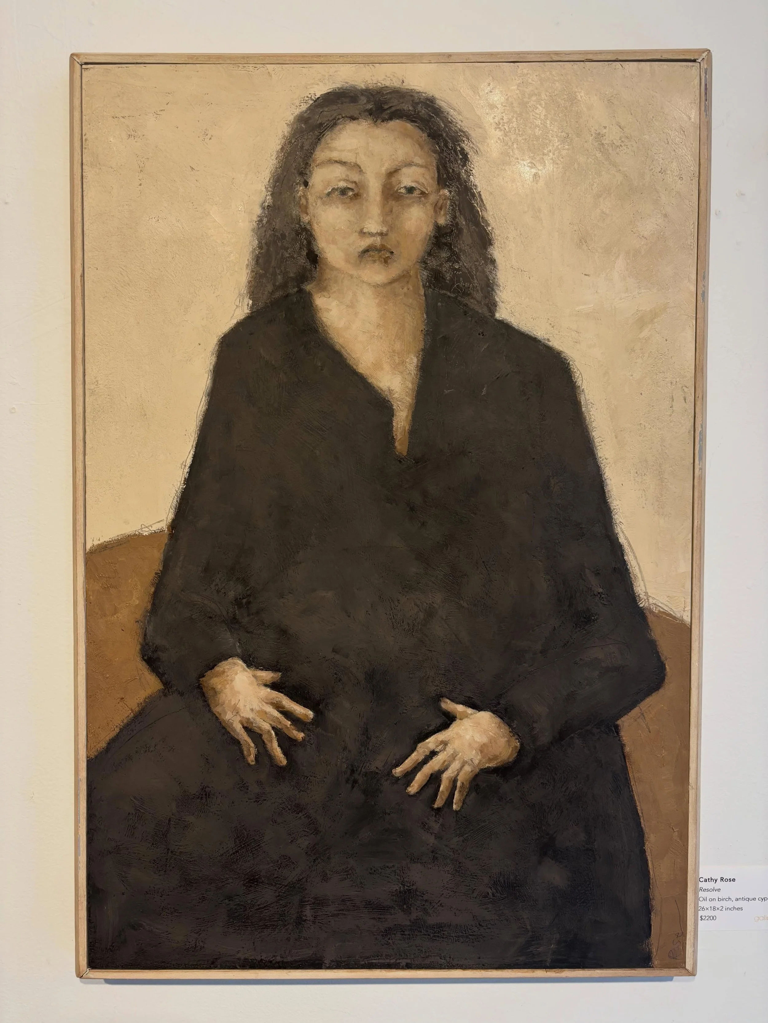 We all know local artist Cathy Rose as a sculptor and ceramic artist, but did you know she has been making the most beautiful and serene paintings lately ? She is an amazing painter, and they are still reasonably priced. She paints on old drawers or 