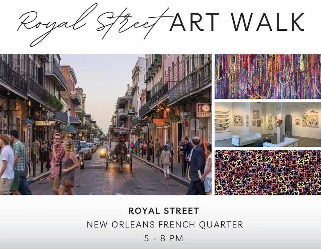 TONIGHT!!!! We will be open later this evening for First Friday Royal Street art walk. Drop by and check out the fresh art and say hi
