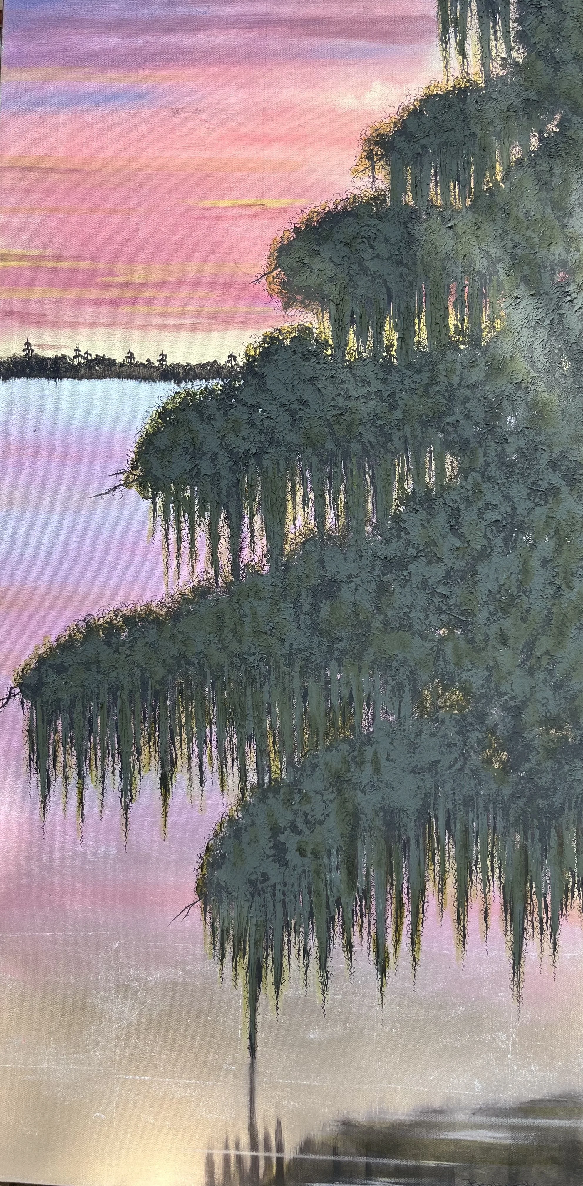 Bayou Scene Sunset I (48x24")