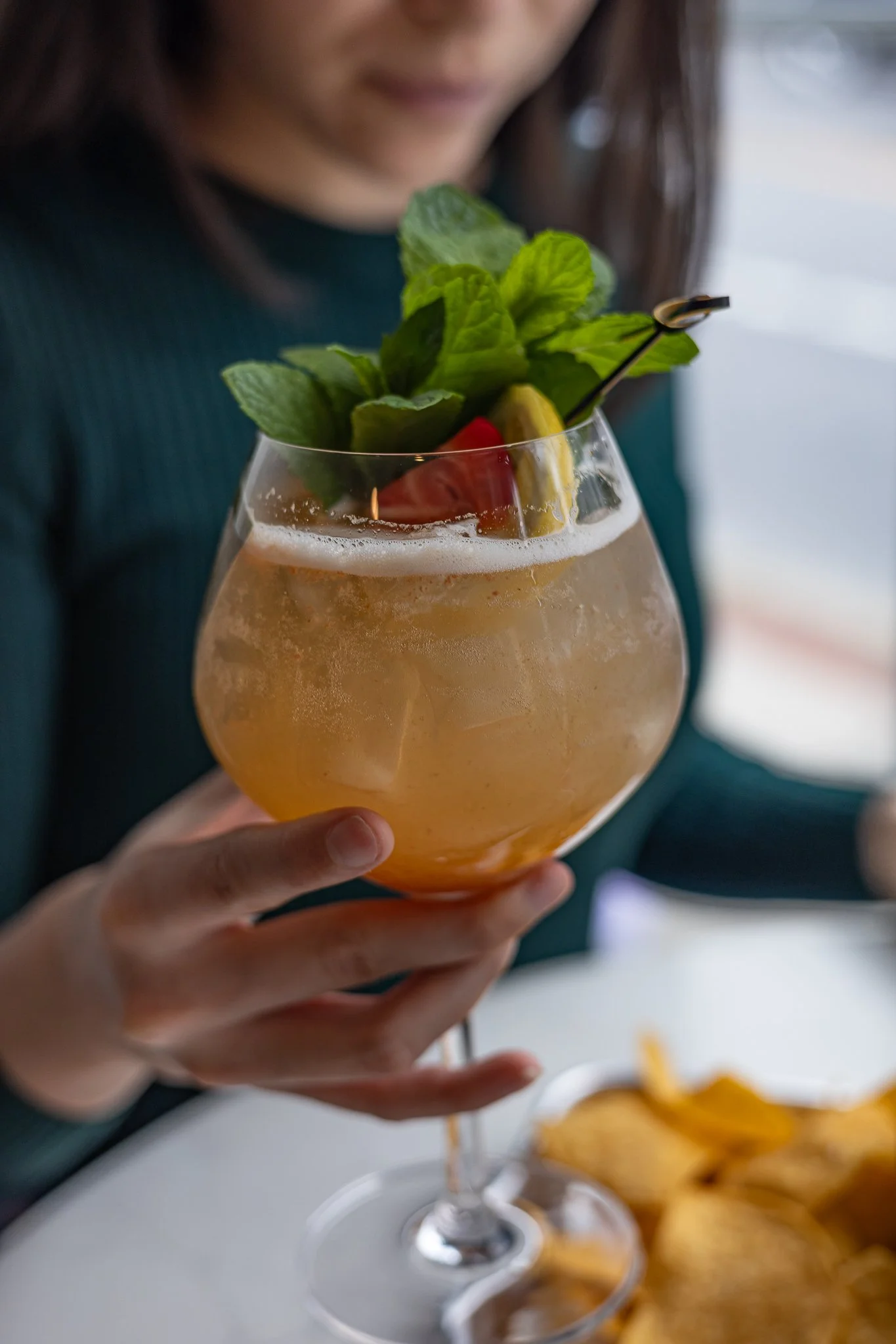 Agave in New Paltz NY offers a variety of hancrafted cocktails and margaritas like the Sake Sangria